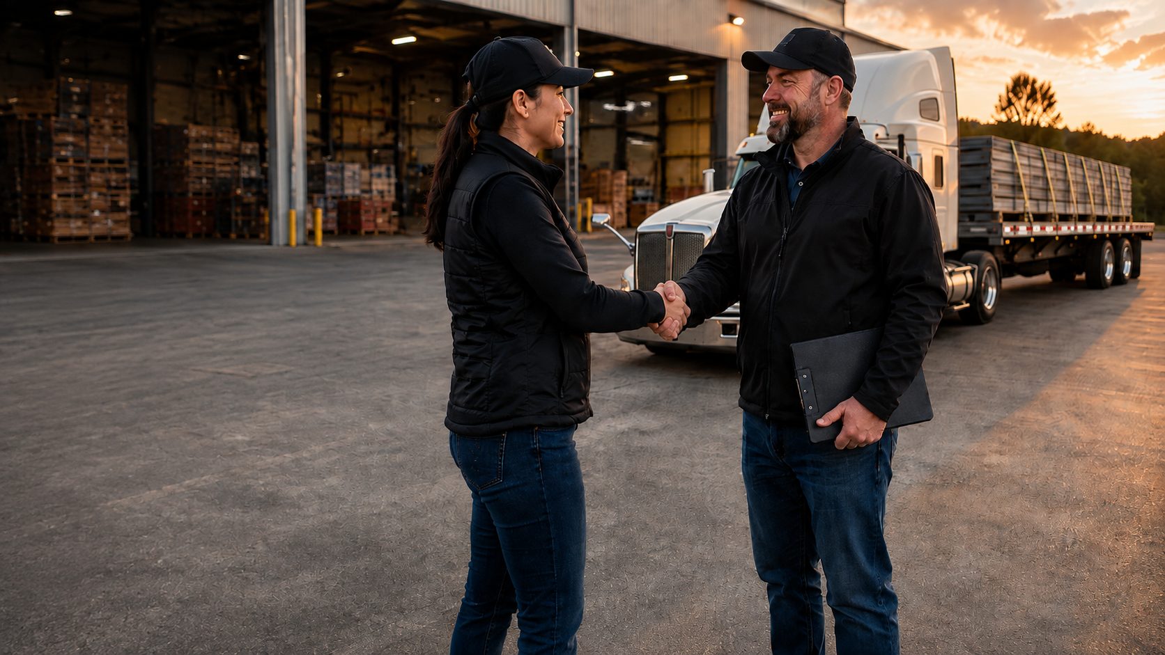 Business partners shaking hands